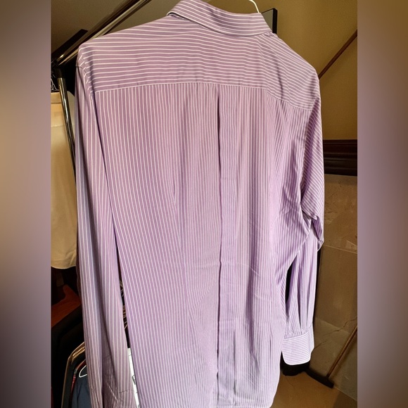 Dolce and Gabbana (Gold) Men’s Purple striped dress shirt. Size 17/43 - Picture 2 of 7